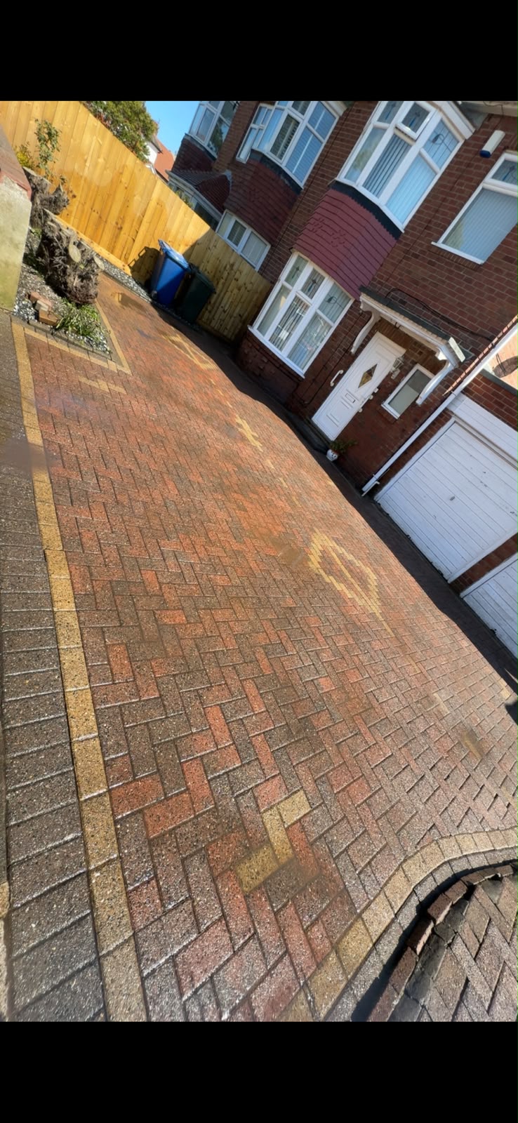 Block paving cleaning
